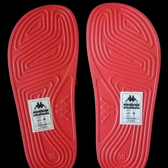 Kappa Authentic Adam 2 Slides Red Orange-White